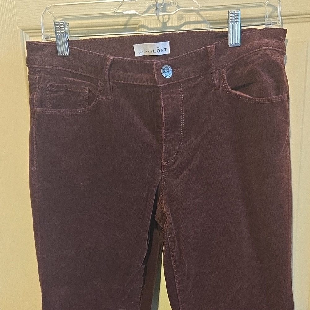 LOFT Women's Skinny Corduroy Jeans - Deep Burgundy